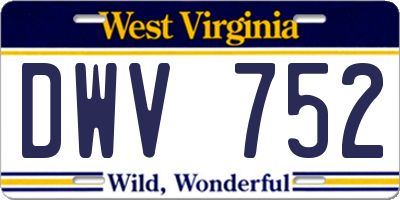 WV license plate DWV752