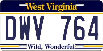 WV license plate DWV764