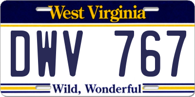WV license plate DWV767