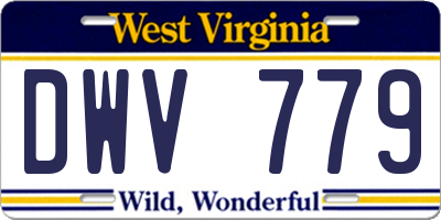 WV license plate DWV779
