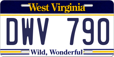 WV license plate DWV790