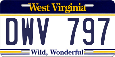 WV license plate DWV797