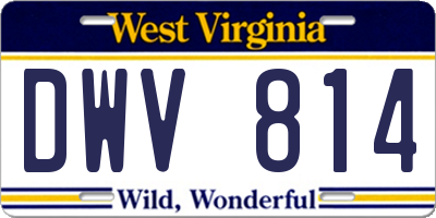 WV license plate DWV814