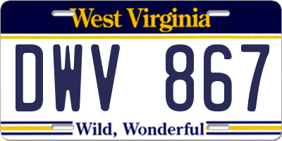 WV license plate DWV867