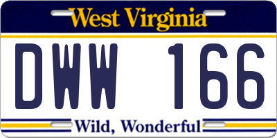 WV license plate DWW166