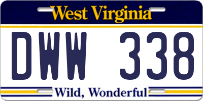 WV license plate DWW338