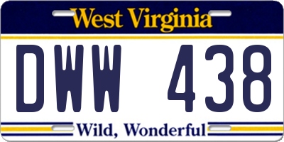 WV license plate DWW438