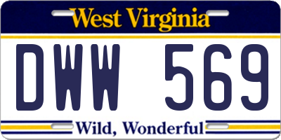 WV license plate DWW569
