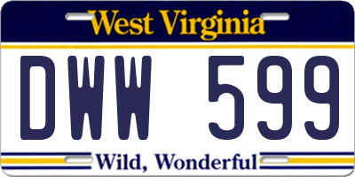 WV license plate DWW599