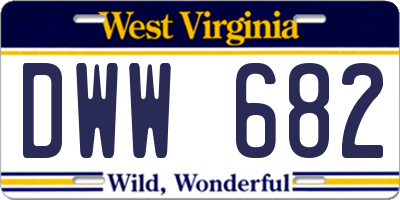 WV license plate DWW682