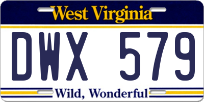 WV license plate DWX579