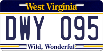 WV license plate DWY095