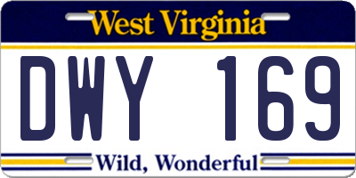 WV license plate DWY169