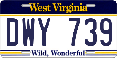 WV license plate DWY739