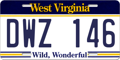 WV license plate DWZ146