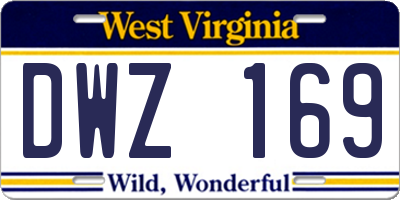 WV license plate DWZ169