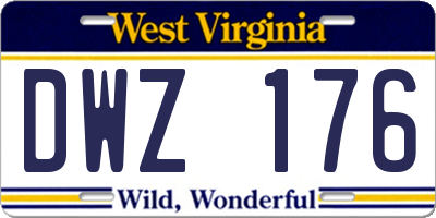 WV license plate DWZ176