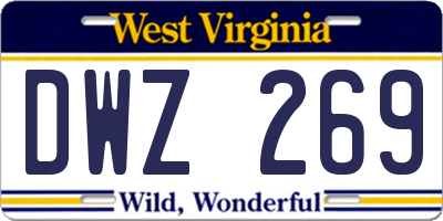 WV license plate DWZ269
