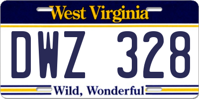 WV license plate DWZ328
