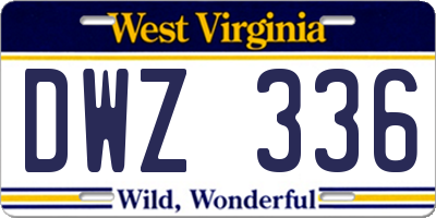 WV license plate DWZ336