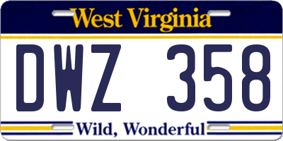 WV license plate DWZ358