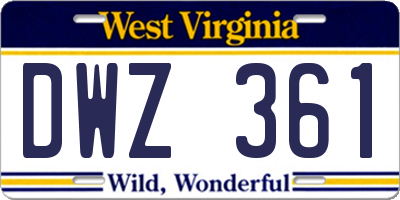 WV license plate DWZ361