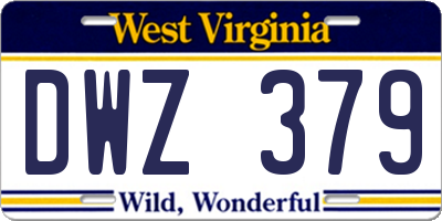 WV license plate DWZ379