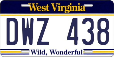 WV license plate DWZ438