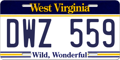 WV license plate DWZ559