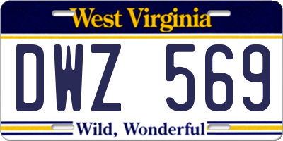 WV license plate DWZ569