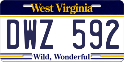 WV license plate DWZ592