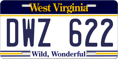 WV license plate DWZ622