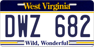 WV license plate DWZ682
