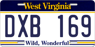 WV license plate DXB169