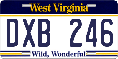 WV license plate DXB246