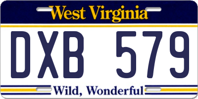 WV license plate DXB579