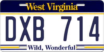 WV license plate DXB714
