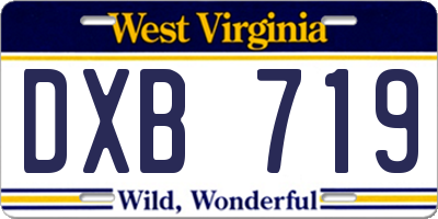 WV license plate DXB719