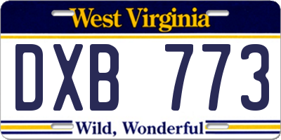 WV license plate DXB773