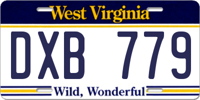 WV license plate DXB779