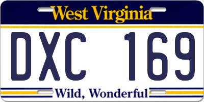WV license plate DXC169
