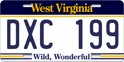 WV license plate DXC199