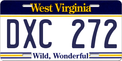 WV license plate DXC272