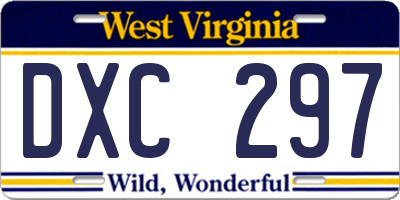 WV license plate DXC297