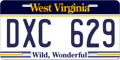 WV license plate DXC629