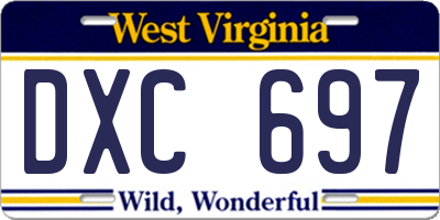 WV license plate DXC697
