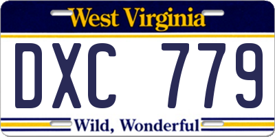 WV license plate DXC779