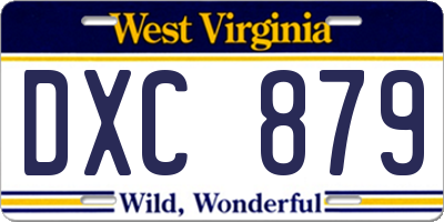 WV license plate DXC879