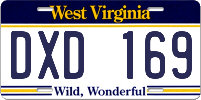 WV license plate DXD169
