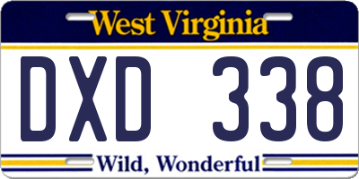 WV license plate DXD338